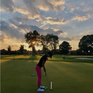 Pink Adidas Golf Ankle Pants